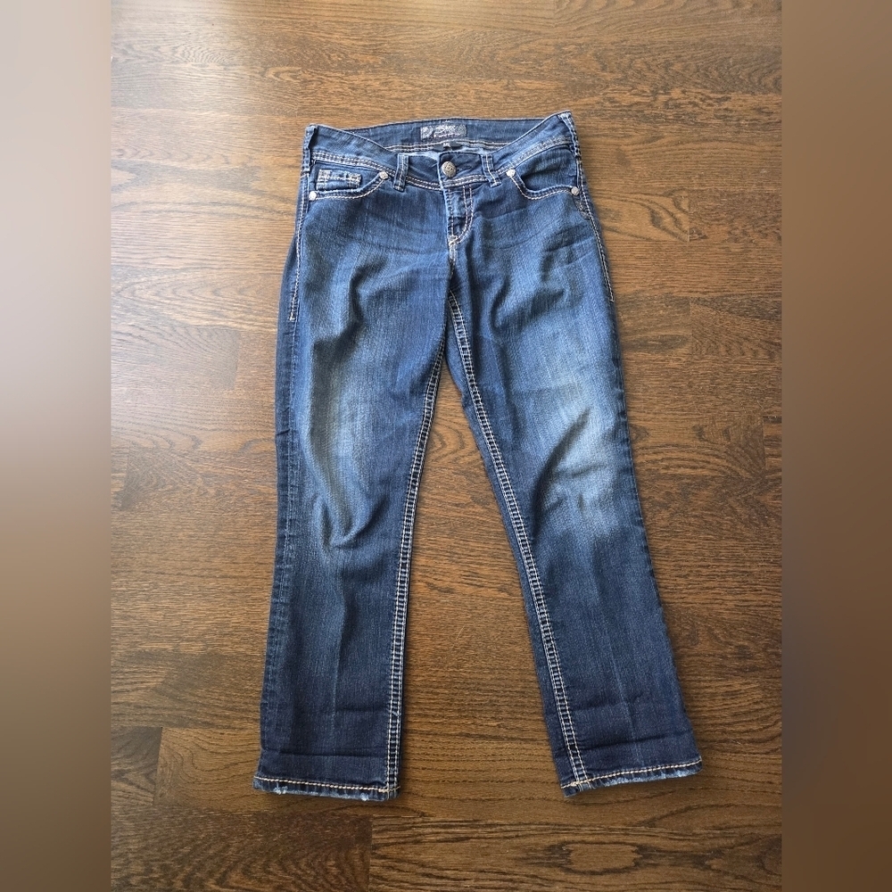 Silver Jeans Dark Blue Denim Capri Sz.27